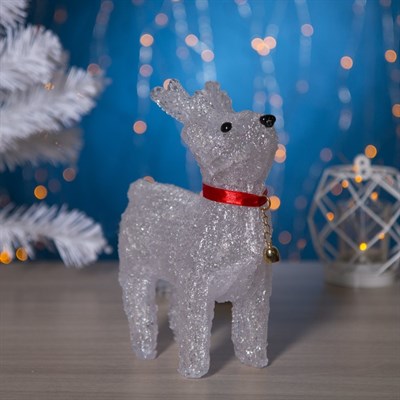 Фигура акрил. "Олененок на батарейках" 18х8х25 см,(АА*2 шт.не в компл.), 20 LED - фото 2031486