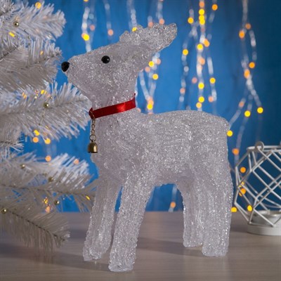 Фигура акрил. "Олененок на батарейках" 25х9х30 см,(АА*3 шт.не в компл.), 24 LED - фото 2031490
