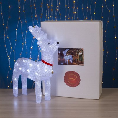 Фигура акрил. "Олень" 30х11х40 см, контр. с димером, 40 LED, 220V - фото 2031495