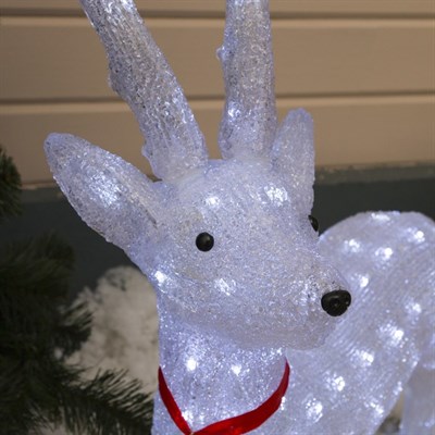 Фигура акрил. "Олень голова влево" 60х35х100 см, контр. низковольтный, 140 LED, 24V - фото 2031501