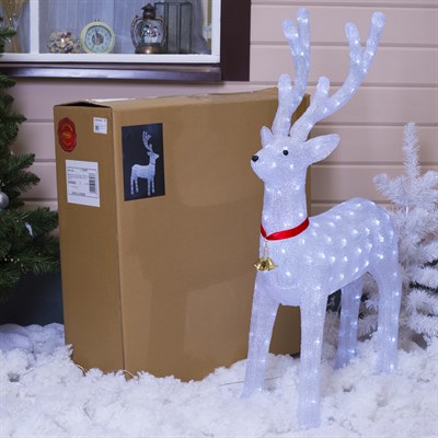 Фигура акрил. "Олень большой" 70х25х115 см, контр. низковольтный, 180 LED, 24V - фото 2031509