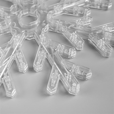 Фигура "Снежинка" d=30 см, пластик, 40 LED, 220V, контрол. 8р. БЕЛЫЙ - фото 2031542