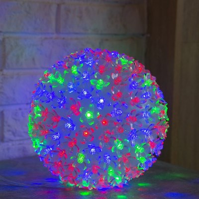 Фигура "Шар из цветов" 18х18 см, пластик, 200 LED, 240V RG/RB - фото 2031554