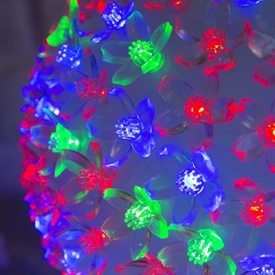 Фигура "Шар из цветов" 18х18 см, пластик, 200 LED, 240V RG/RB - фото 2031556