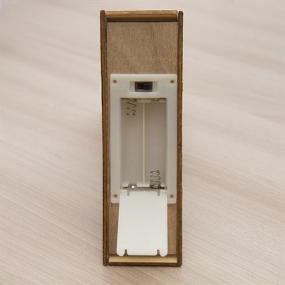 Фигура дерев "Елочка с оленем" 13х4,5х20 см (2xAAА не в компл.) 5 LED, ТЕПЛО-БЕЛЫЙ - фото 2031580