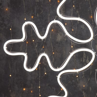 Фигура из неона "Снежинка", 67 см, 5 метров, 600 LED, 220 В, БЕЛЫЙ - фото 2031705
