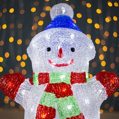 Фигура акрил. "Снеговик" 34х23х45 см, контроллер с димером, 50 LED, 220V - фото 2031721