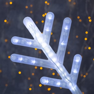 Фигура "Снежинка" d=60 см, пластик, 196 LED, бегущий эффект, 220V, БЕЛО-БЕЛЫЙ - фото 2031725