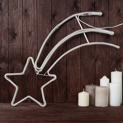 Фигура неоновая "Комета" 70х27 см, 360 LED, 220V, БЕЛЫЙ - фото 2031729