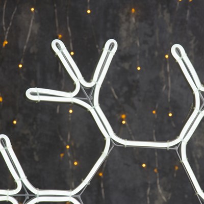 Фигура неоновая "Снежинка" 50х50 см, 480 LED, 220V, БЕЛЫЙ - фото 2031737