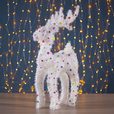 Фигура новогодняя "Олень с шариками", 25 LED, от батареек (не в компл) - фото 2031756