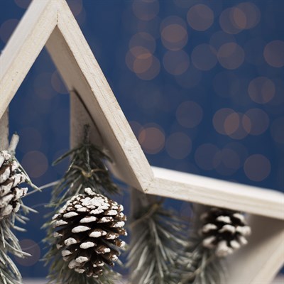 Фигура деревянная "Звезда Веточки и Олени", 30х30х4.7 см, 2*AАA (не в компл.) 8 LED - фото 2031770