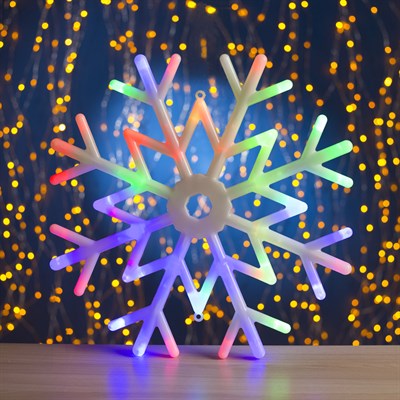 Фигура "Снежинка" d=40 см, пластик, 30 LED, 220V, контрол. 8р. МУЛЬТИ - фото 2031811