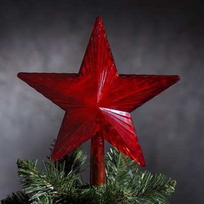 Фигура "Звезда красная ёлочная" 22Х22 см, пластик, 30 LED, провод 2 м, 240V КРАСНЫЙ - фото 2031870