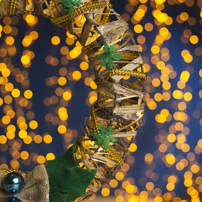 Фигура металл "Венок" 35х6х35 см (3xAA не в компл.) 15 LED, ТЕПЛО-БЕЛЫЙ - фото 2031881