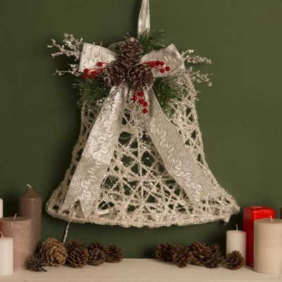 Фигура акрил. "Колокольчик с шишками белый" 45х11х40 см,20 ламп,220V, ТЕПЛ. БЕЛ - фото 2031891