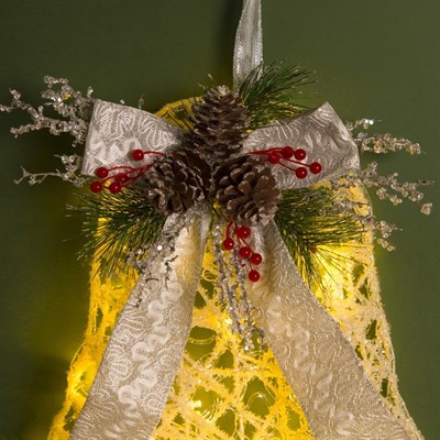 Фигура акрил. "Колокольчик с шишками белый" 45х11х40 см,20 ламп,220V, ТЕПЛ. БЕЛ - фото 2031892