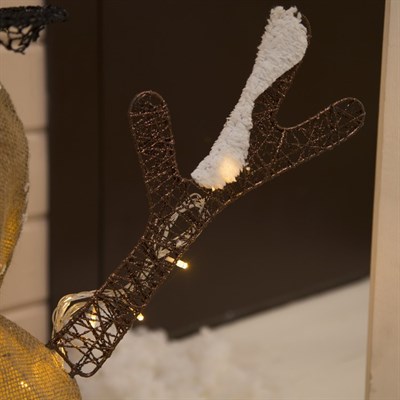 Фигура метал."Снеговик большой"Лён,200 LED,115x45x160 см,220V,Т/БЕЛЫЙ - фото 2031912