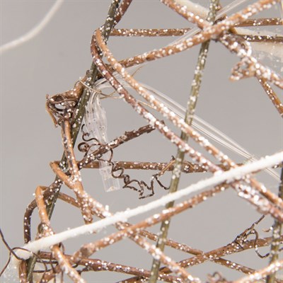 Фигура пласт. "Бант с шишками" 7х35х60 см,(3хАА не в компл.), 50 LED,ТЕПЛ. БЕЛЫЙ - фото 2031933