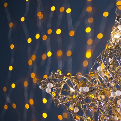 Фигура пласт. "Звезда с шариками" 10х36х36 см,(3хАА не в компл.), 20 LED,ТЕПЛ. БЕЛЫЙ - фото 2031937