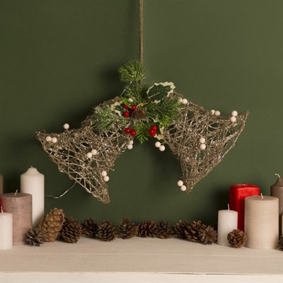 Фигура пласт. "Колокольчики с шариками" 40х20х23 см,(3хАА не в компл.), 20 LED,ТЕПЛ. БЕЛЫЙ - фото 2031944