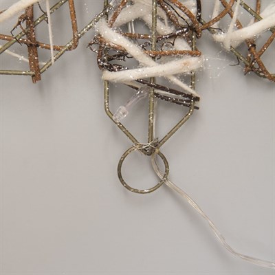 Фигура дерев. "Снежинка из веток" 4х50х50 см,(3хАА не в компл.), 20 LED,ТЕПЛ. БЕЛЫЙ - фото 2031963