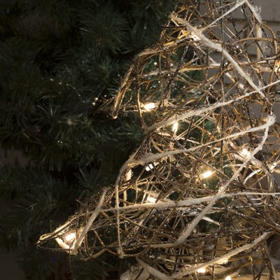 Фигура дерев. "Ёлка из веток" 10х40х48 см, 20 LED, 220V,ТЕПЛ. БЕЛЫЙ - фото 2031967