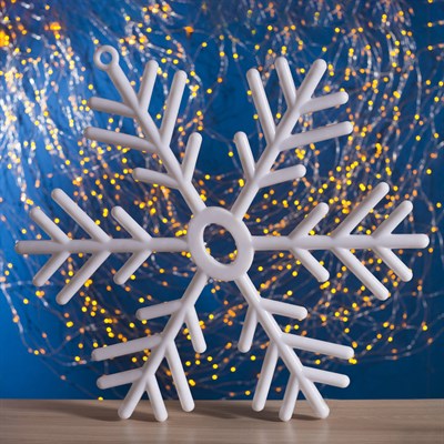 Фигура "Снежинка" d=57 см, пластик, 88 LED, 220V, ТЕПЛЫЙ БЕЛЫЙ - фото 2031996