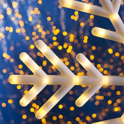 Фигура "Снежинка" d=57 см, пластик, 88 LED, 220V, ТЕПЛЫЙ БЕЛЫЙ - фото 2031997