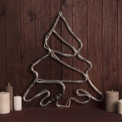 Фигура дюралайт "Елочка" 40х47 см,72/12 LED,мерцание,220V СИНИЙ-БЕЛЫЙ - фото 2032017