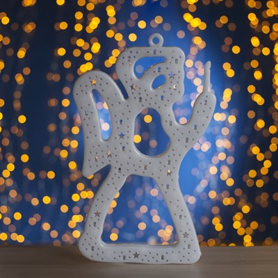 Фигура "Ангелок" 30х20 см, пластик, 20 LED, 240V RG/RB - фото 2032035