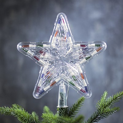 Фигура "Звезда Белая ёлочная" 24Х24 см, пластик, 30 ламп,2 м провод, 240V МУЛЬТИ - фото 2032045