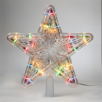Фигура "Звезда Белая ёлочная" 24Х24 см, пластик, 30 ламп,2 м провод, 240V МУЛЬТИ - фото 2032046