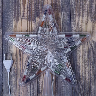 Фигура "Звезда Белая ёлочная" 24Х24 см, пластик, 30 ламп,2 м провод, 240V МУЛЬТИ - фото 2032047