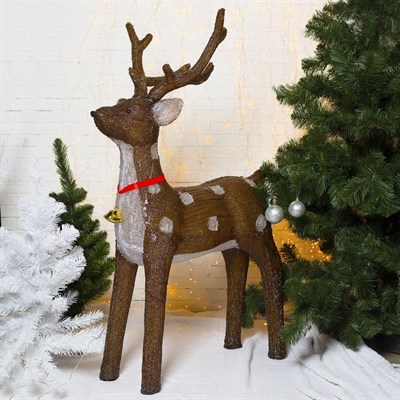 Фигура акрил. "Олень величавый" 80х50х130 см, контр. низковольтный, 228 LED, 24V цветной - фото 2032061