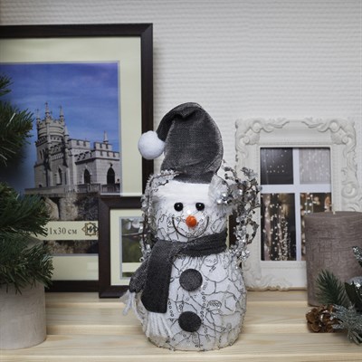 Фигура световая "Снеговик", 18,5х9,5х9,5 см, от батареек (в компл.), RGB - фото 2032067