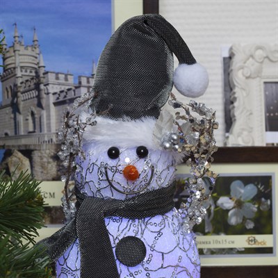 Фигура световая "Снеговик", 18,5х9,5х9,5 см, от батареек (в компл.), RGB - фото 2032069