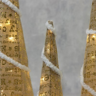 Фигура ткань "Ёлки" 40х50х60 см, 80 LED, 220 В - фото 2032093