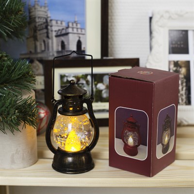 Фигура световая "Медный фонарь", 12,5х5х7,2см, от батареек (в компл.), Т-БЕЛЫЙ - фото 2032110