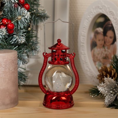 Фигура световая "Красный фонарь", 12х7,5х5см, от батареек (в компл.), Т-БЕЛЫЙ - фото 2032113