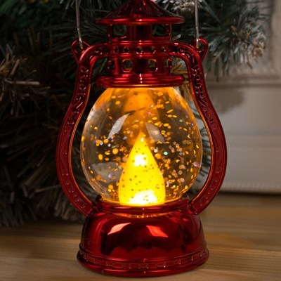 Фигура световая "Красный фонарь", 12х7,5х5см, от батареек (в компл.), Т-БЕЛЫЙ - фото 2032114