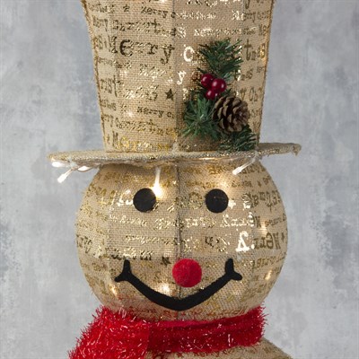 Фигура ткань "Снеговик", 70 см, 80 LED, 220 В - фото 2032143