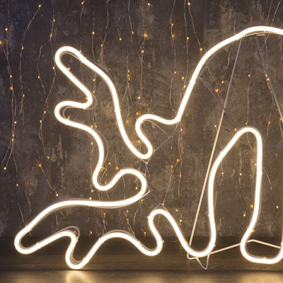 Фигура из неона "Олень на водопое", 85 х 50 см, 5 метра, 600 LED, 220 В, ТЁПЛЫЙ БЕЛЫЙ - фото 2032161