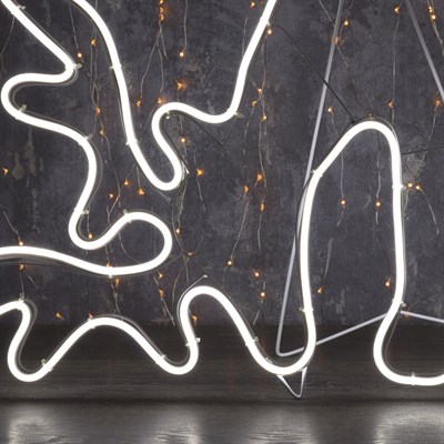 Фигура из неона "Олень на водопое", 85 х 50 см, 5 метра, 600 LED, 220 В, БЕЛЫЙ - фото 2032163