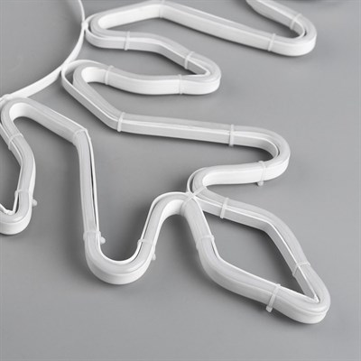 Фигура из неона "Снежинка", 75 см, 6 метров, 720 LED, 220 В, ТЁПЛЫЙ БЕЛЫЙ - фото 2032176