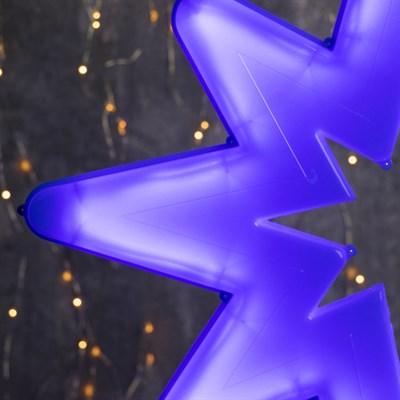 Фигура уличная "Звезда синяя", 57х38х4 см, пластик, 220 В, 3 метра провод, фиксинг, СИНИЙ - фото 2032209