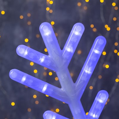 Фигура "Снежинка" d=60 см, пластик, 196 LED, бегущий эффект, 220V, СИНЕ-БЕЛЫЙ - фото 2032271