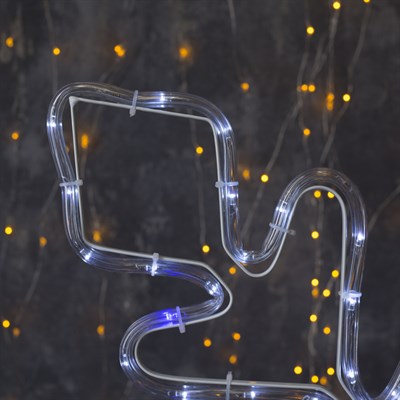 Фигура дюралайт "Снежинка" 95х95 см, 216/36 LED, мерцание, 220V, БЕЛЫЙ-СИНИЙ - фото 2032285