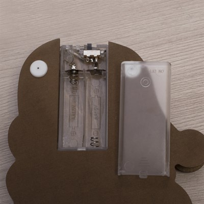 Фигура деревянная "Дед мороз", 29х18х4 см, 2*AA (не в компл.) 5 LED - фото 2032307