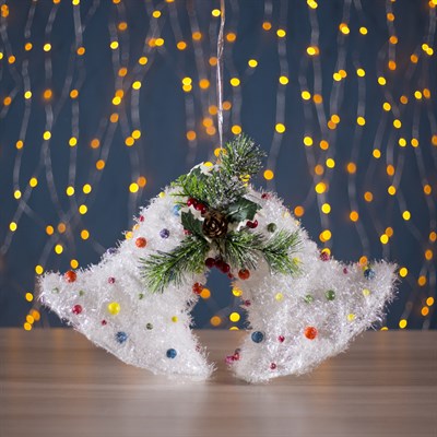 Фигура новогодняя "Колокольчики с шариками", 20 LED, 42 х 27 см, от батареек (не в компл) - фото 2032309